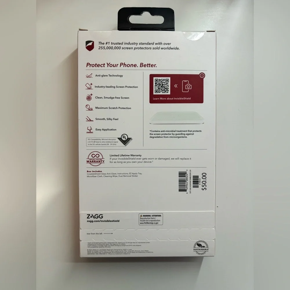 Zagg Invisible Shield Glass Anti-Glare Screen Protector for iPhone 14 Pro Max